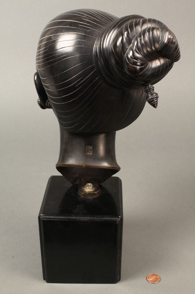 Lot 601: Bronze Bust of Laotian Female