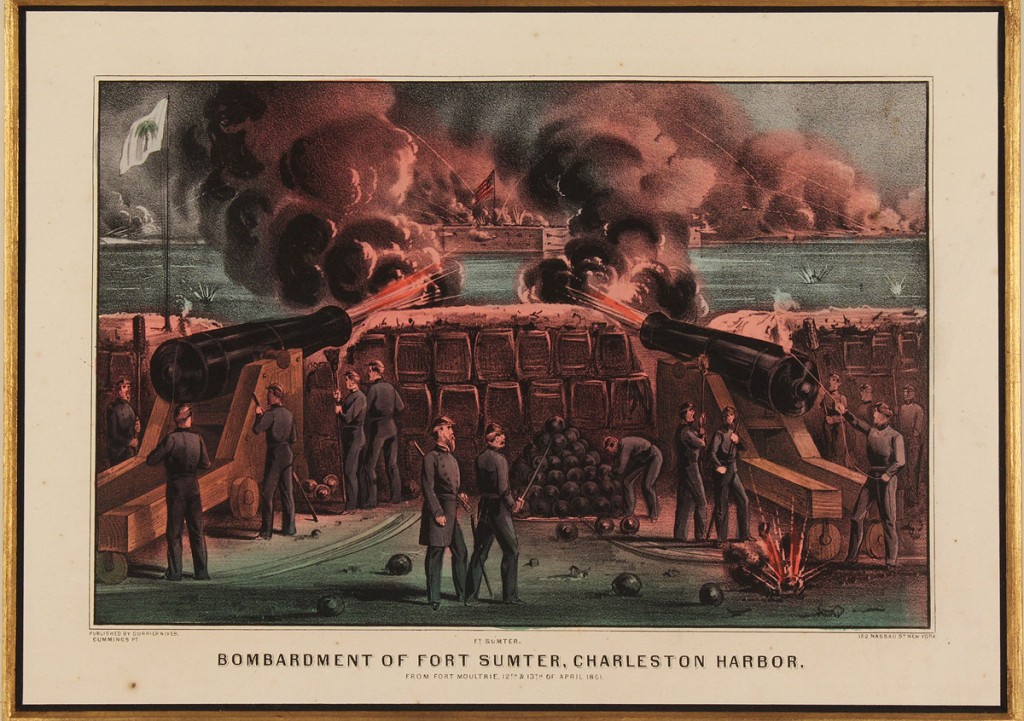 Lot 62: Currier and Ives Print: Fort Sumter