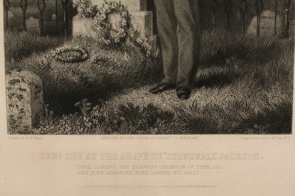 Lot 64: Print, Gen. Lee at the Grave of Stonewall Jackson