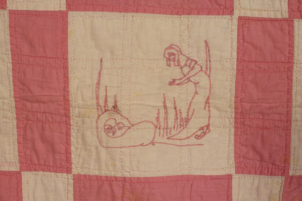 Lot 677: Alabama Embroidered Bible Quilt