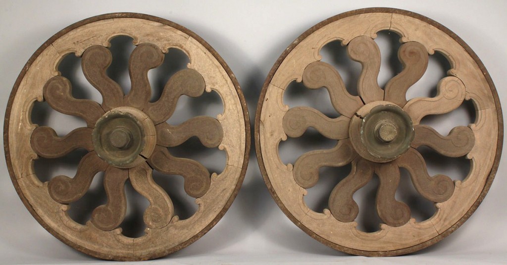 Lot 706: Pair of Chariot Wheels