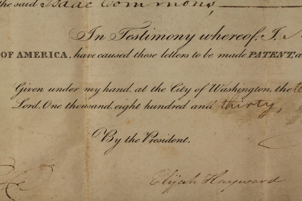 Lot 70: Andrew Jackson signed land grant, 1830