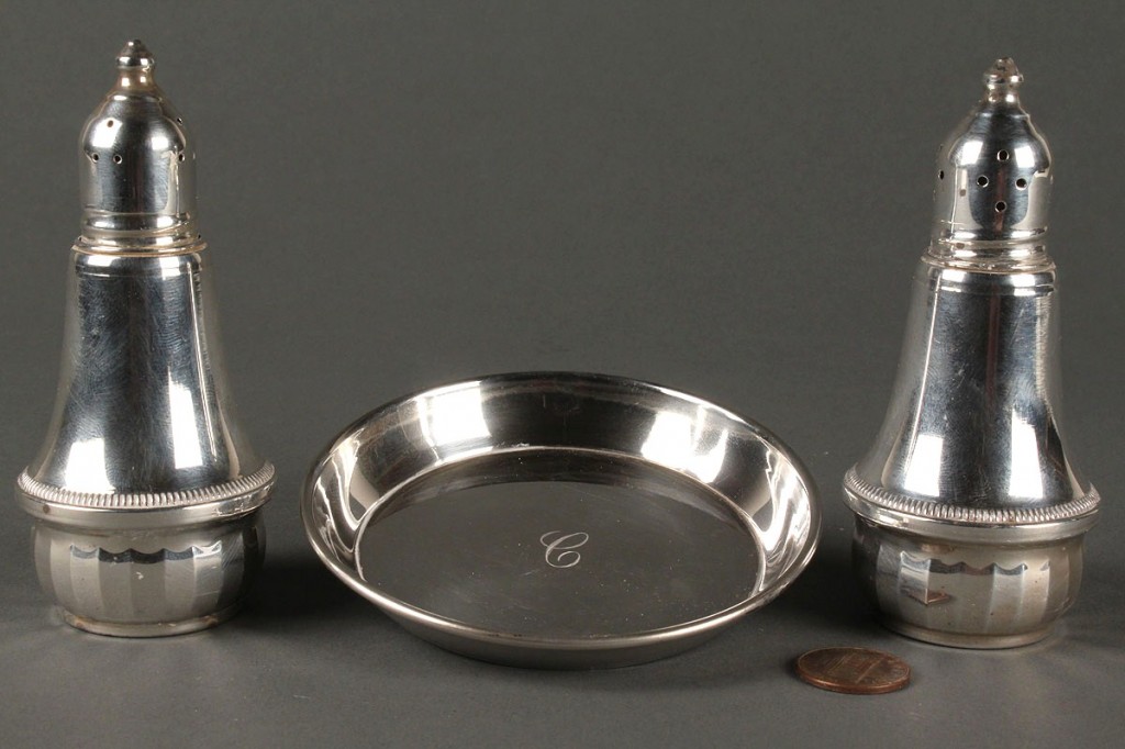 Lot 721: Five Sterling Silver Table Items