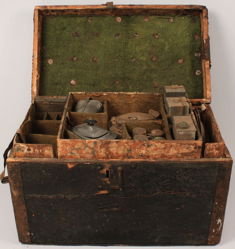 Lot 72: War of 1812 Campaign Chest w/contents, Maj. Christ
