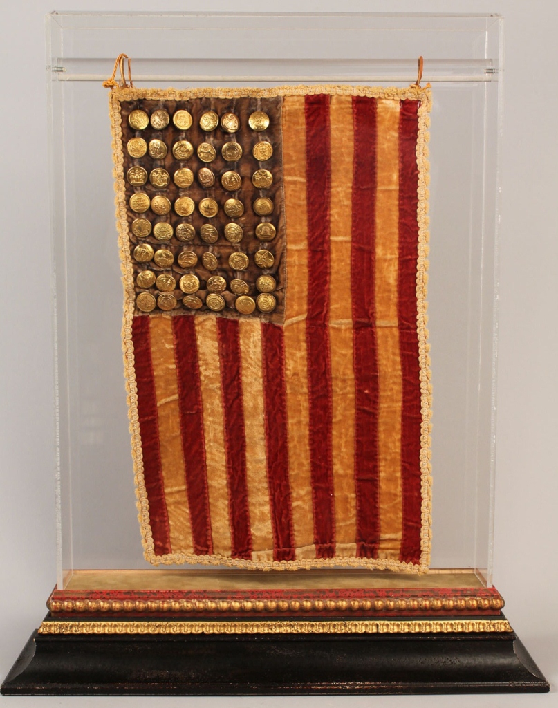 Lot 78: Display flag with state button stars