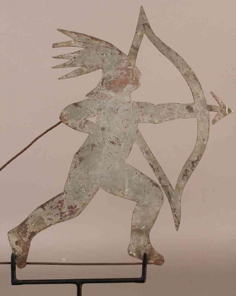 Lot 85: Weathervane, Native American with bow and arrow