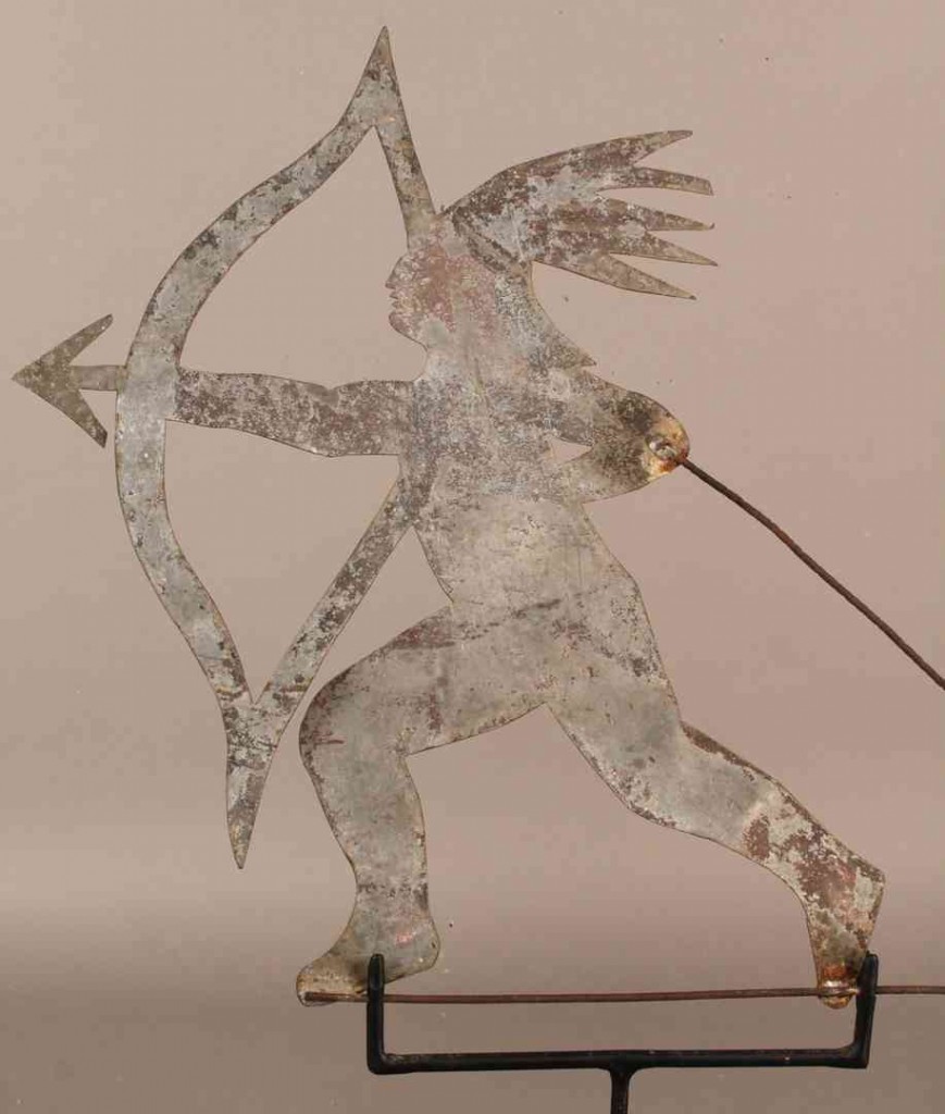 Lot 85: Weathervane, Native American with bow and arrow
