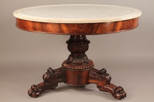 Lot 97: American Classical Center Table with Marble Top