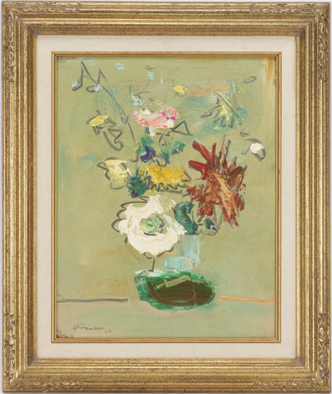 Lot 113: Sterling Strauser O/B Painting, Floral Still Life