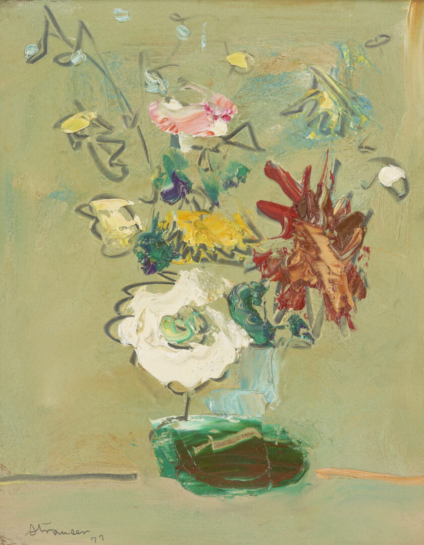 Lot 113: Sterling Strauser O/B Painting, Floral Still Life