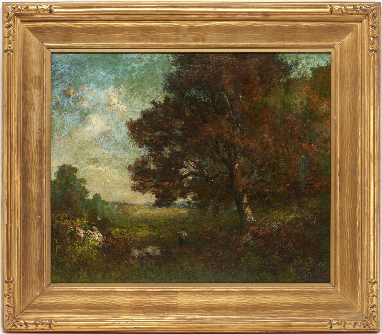 Lot 142: Catherine Wiley O/C East Tennessee Fall Landscape Painting