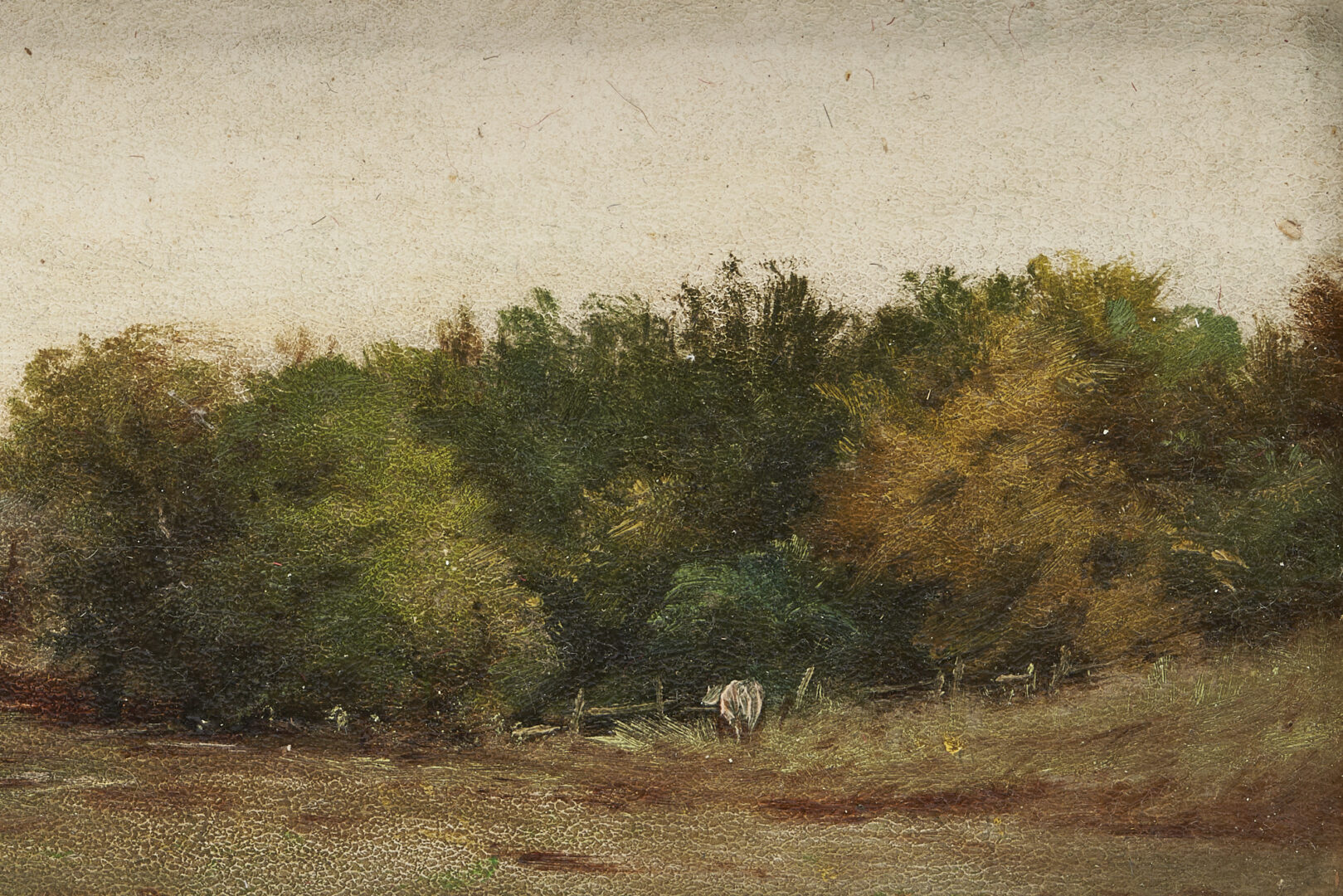 Lot 144: Thomas Campbell O/B Tennessee Landscape with Cows and Haystacks