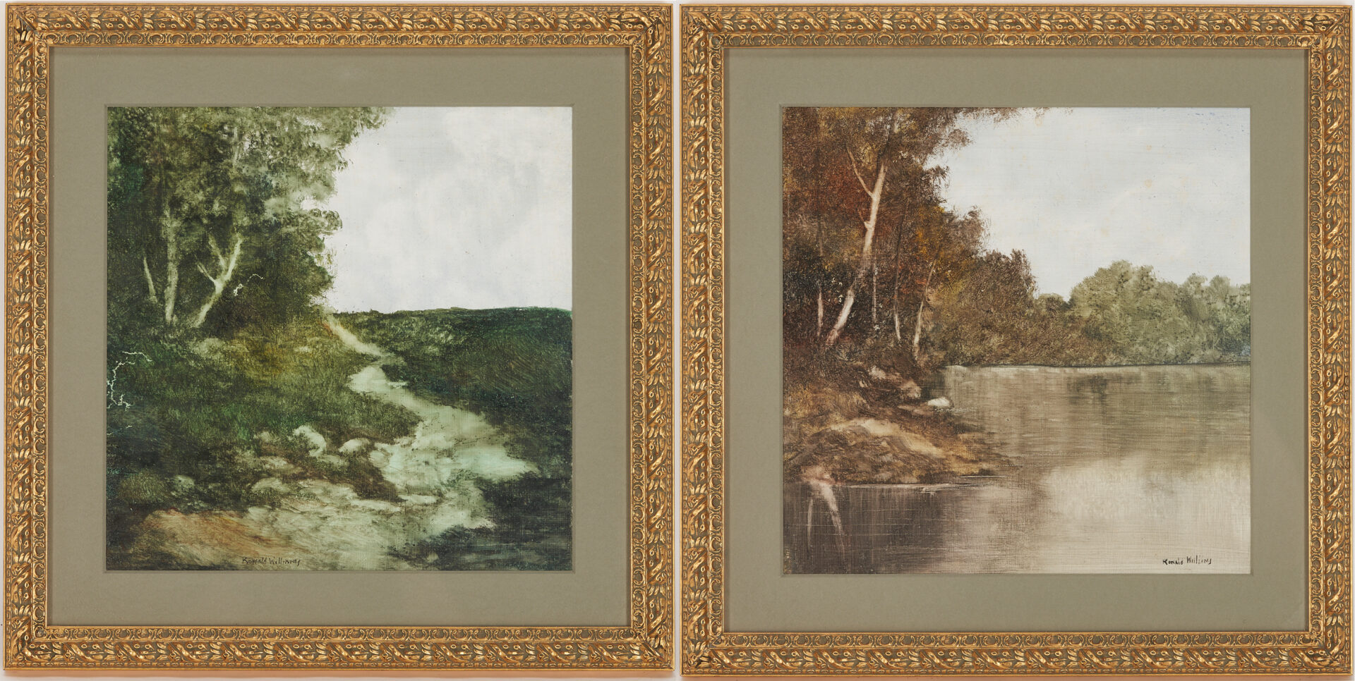 Lot 145: Pair of Early Ron Williams Landscape Paintings