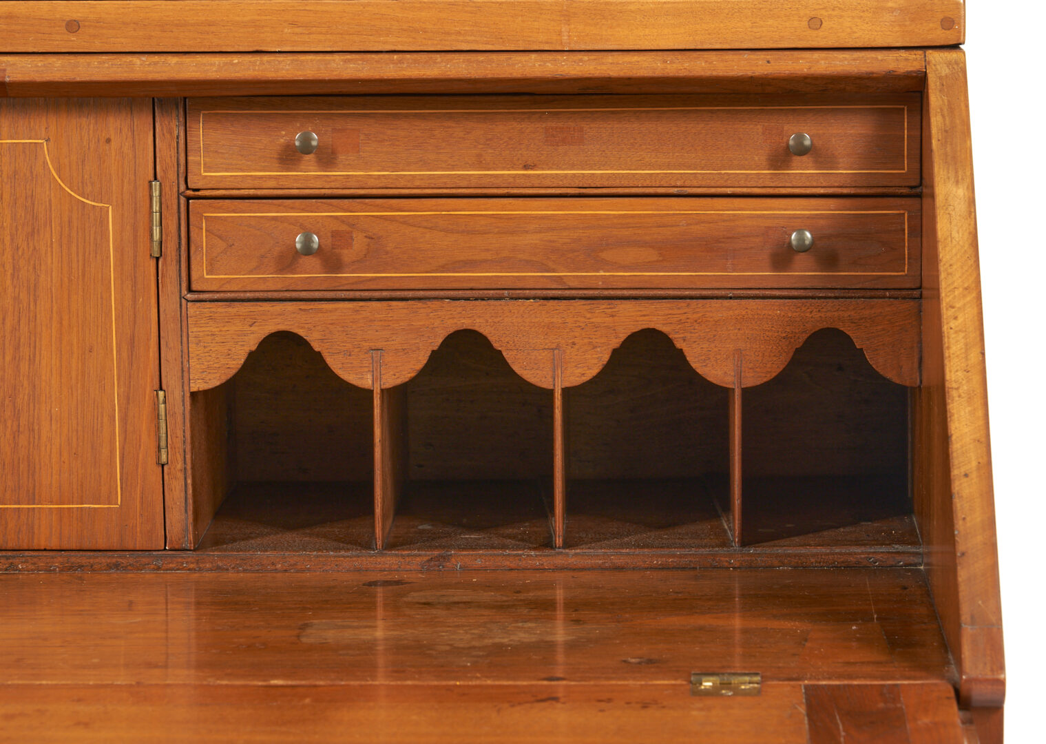 Lot 150: Middle Tennessee Walnut Federal Secretary-Bookcase