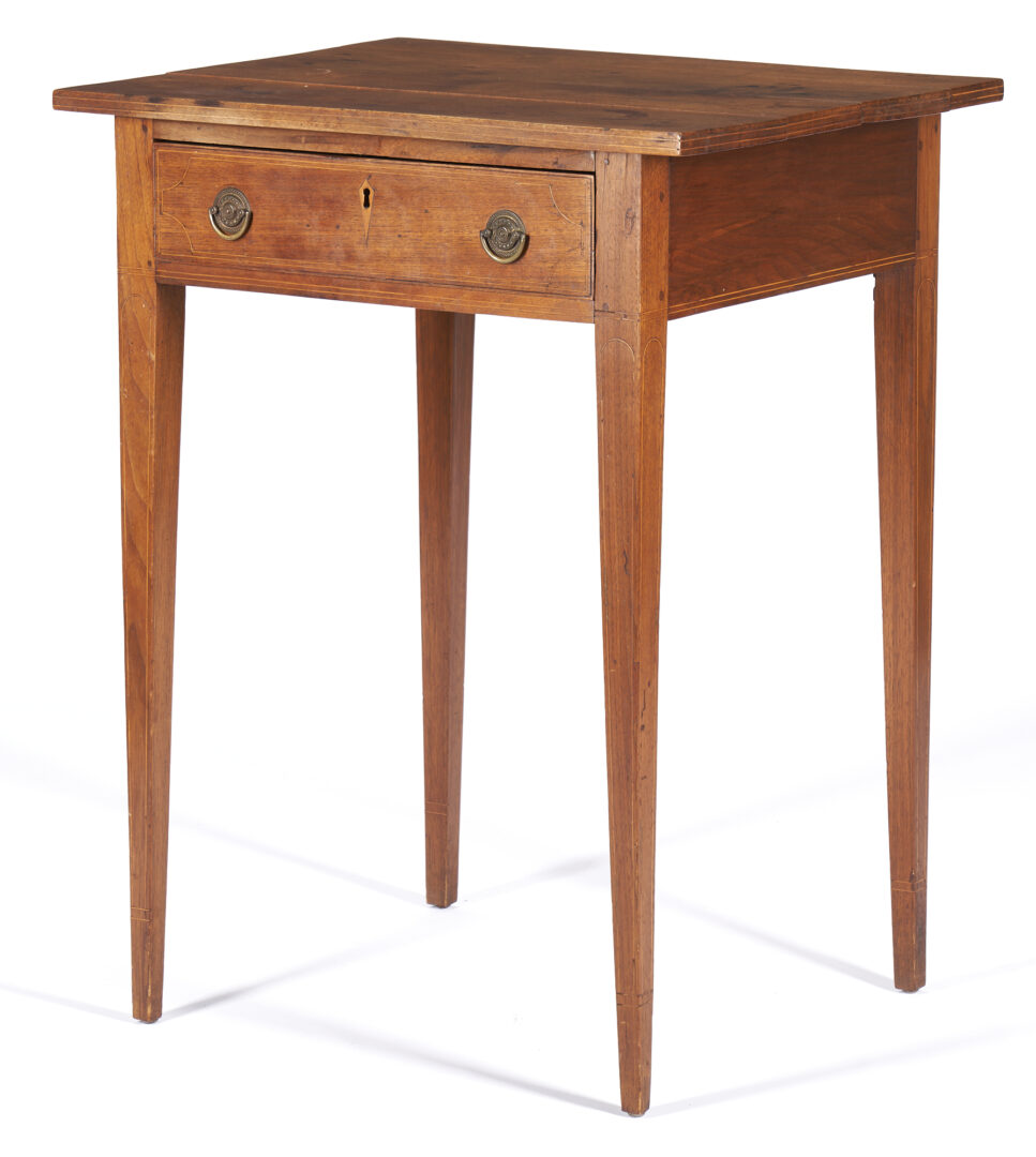 Lot 158: Small Southern Inlaid 1 Drawer Table, poss. GA