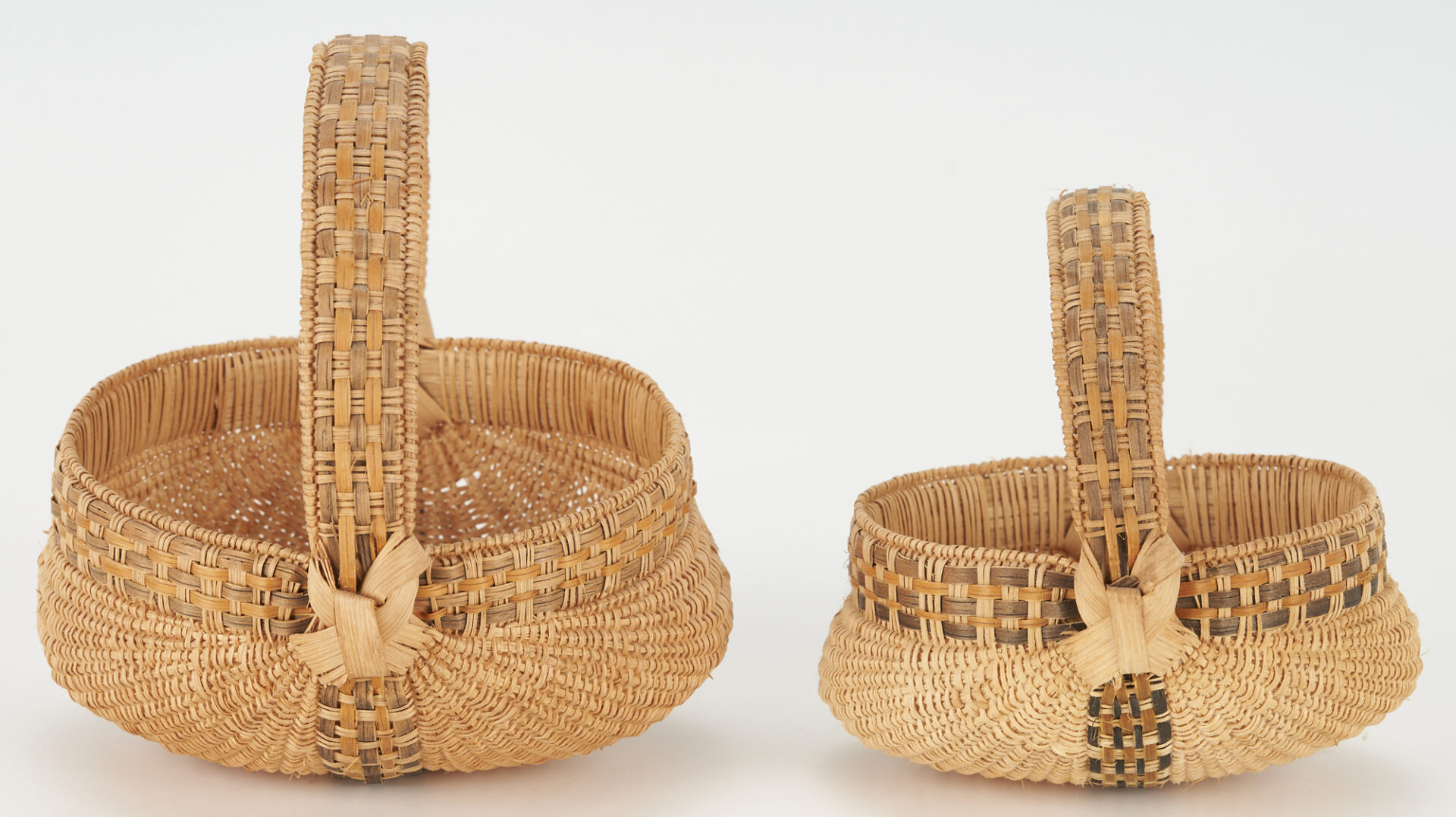 Lot 167: Set of 4 Middle TN Miniature Graduated Baskets, Attrib. Prater