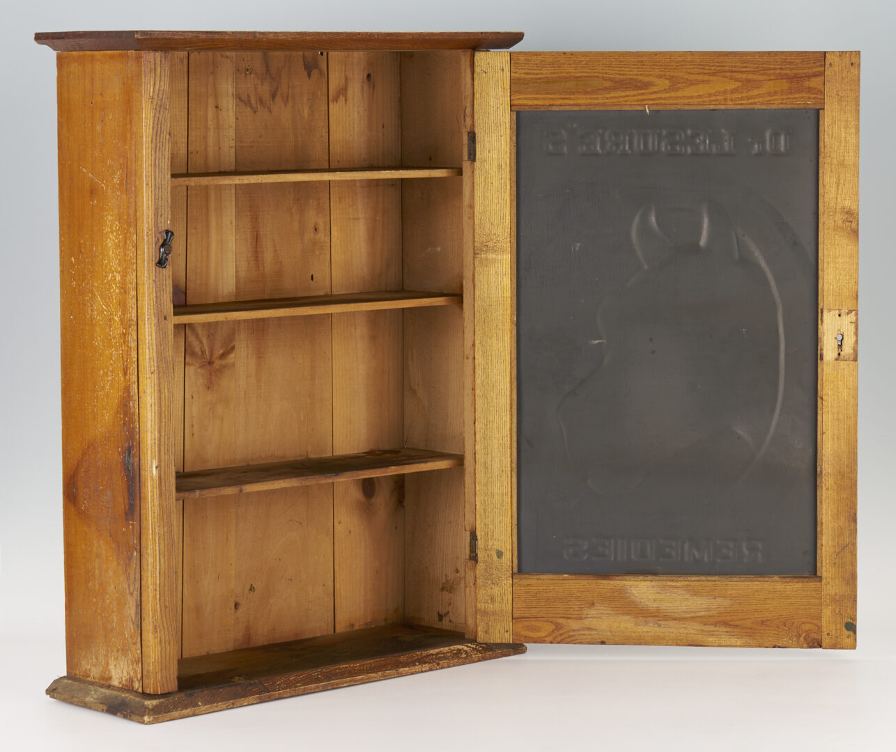 Lot 170: Dr. Lesure's Famous Remedies Veterinary Advertising Cabinet