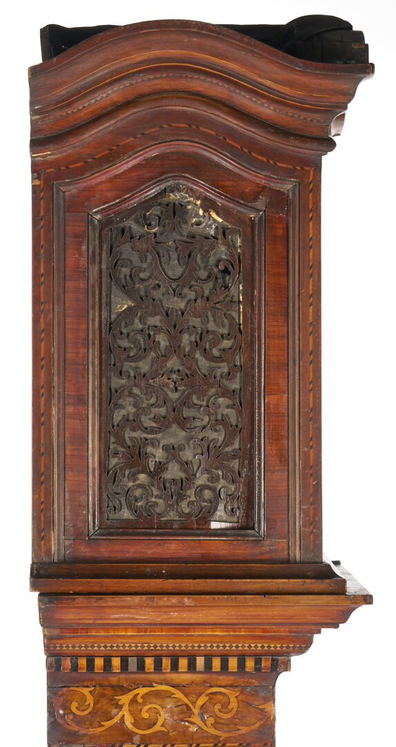 Lot 195: Dutch Rococo Marquetry Long Case Clock, 18th C.