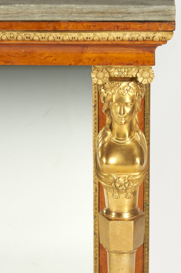 Lot 199: French Empire Bronze Mounted Console Table