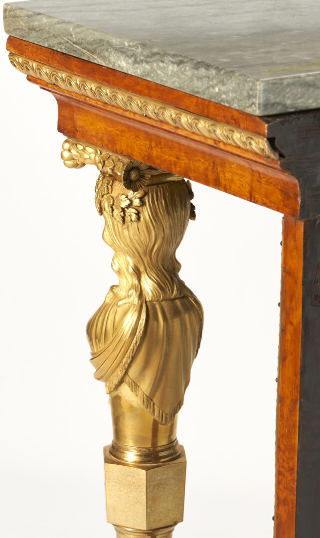 Lot 199: French Empire Bronze Mounted Console Table