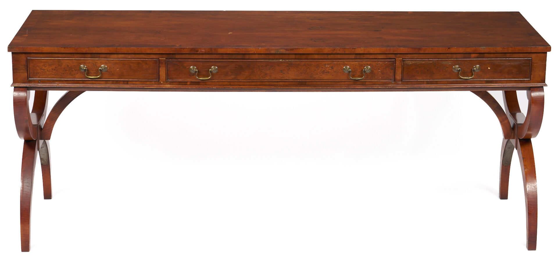 Lot 203: English Regency Style Inlaid Writing Table