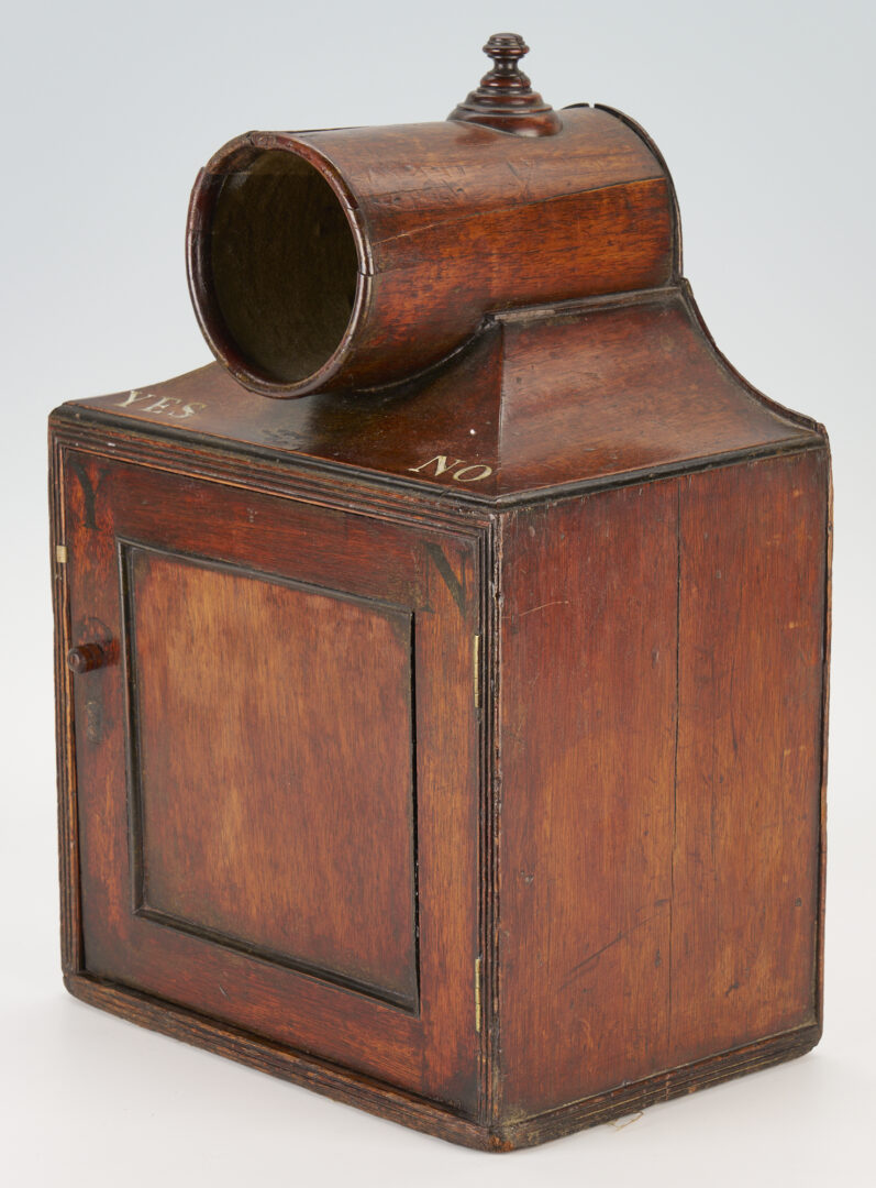 Lot 206: Antique Mahogany Ballot Box