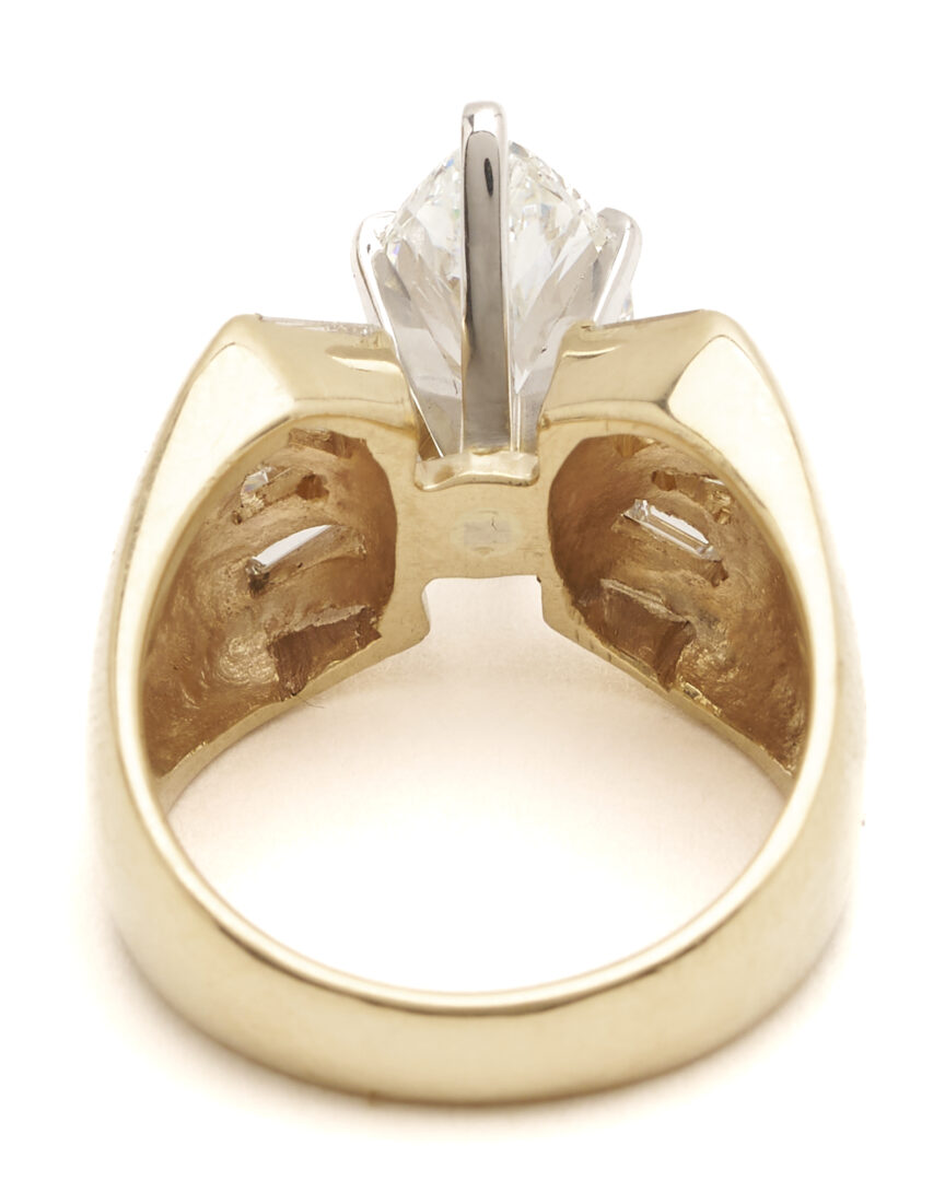 Lot 22: 2.59 Carat Marquis Brilliant Cut Diamond Ring, w/ GIA