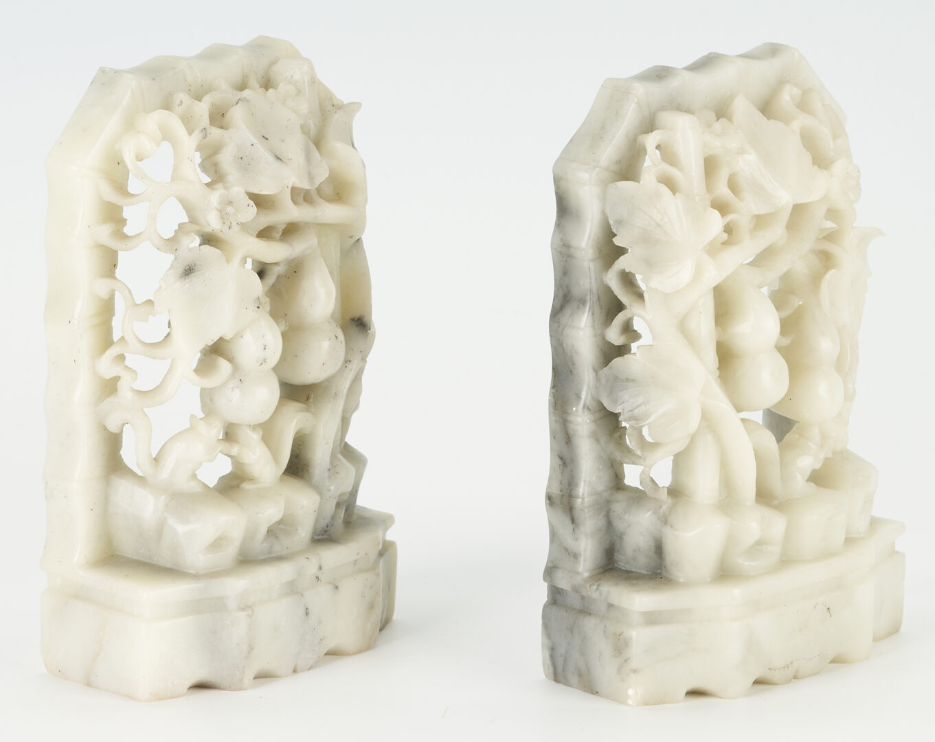 Lot 241: 4 Chinese Carved Stone Items, incl. Jade Horse