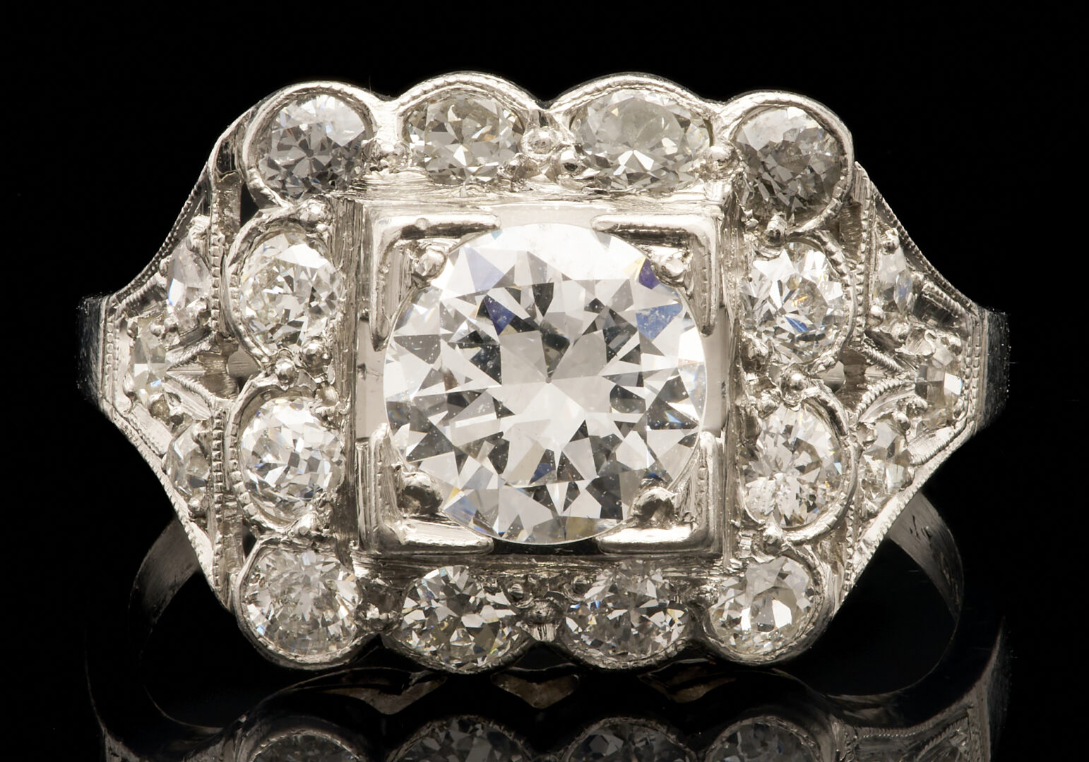 Lot 258: Platinum & Diamond Engagement Ring
