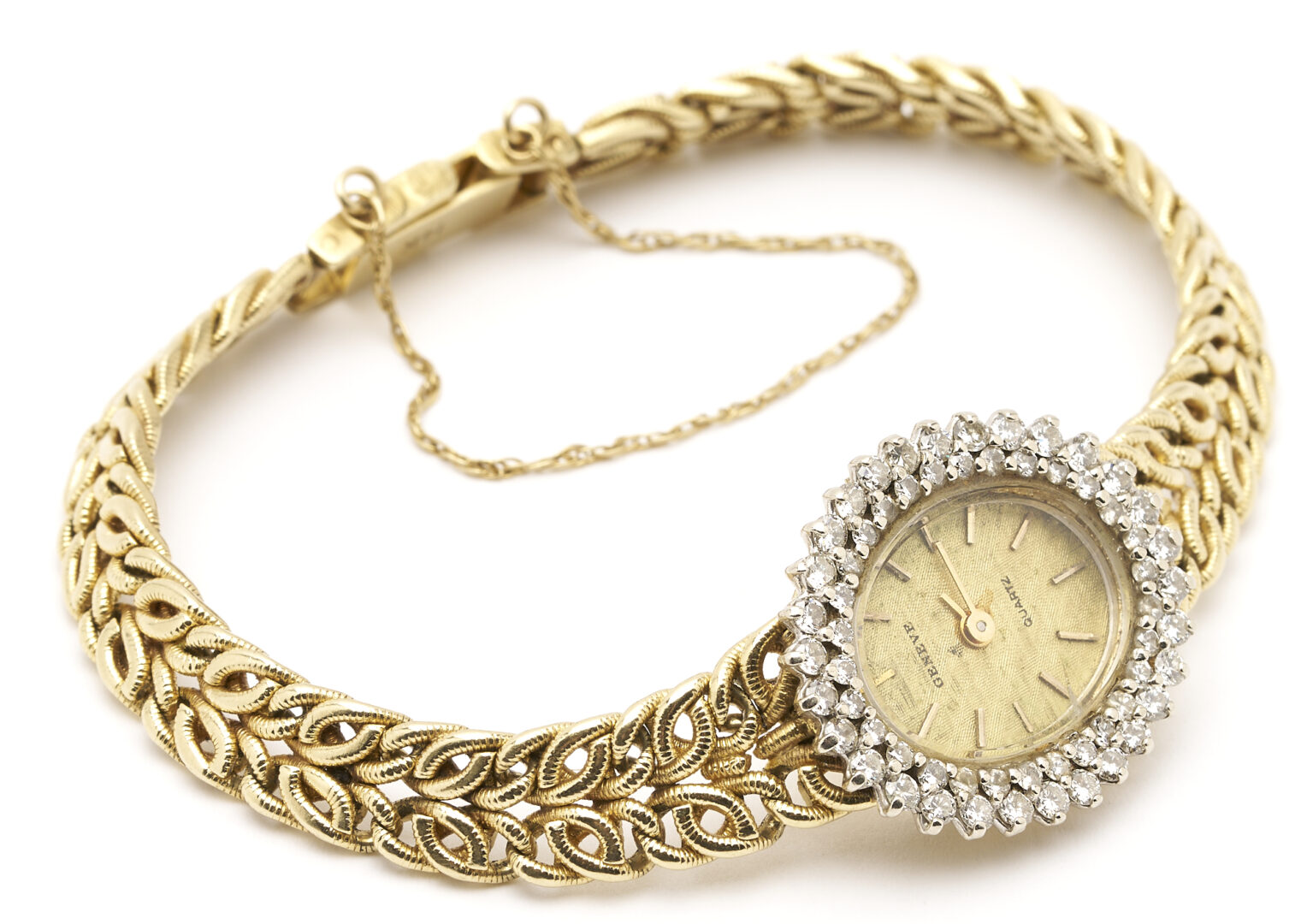 Lot 262: Ladies' 14K Gold & Diamond Wristwatch, Geneve