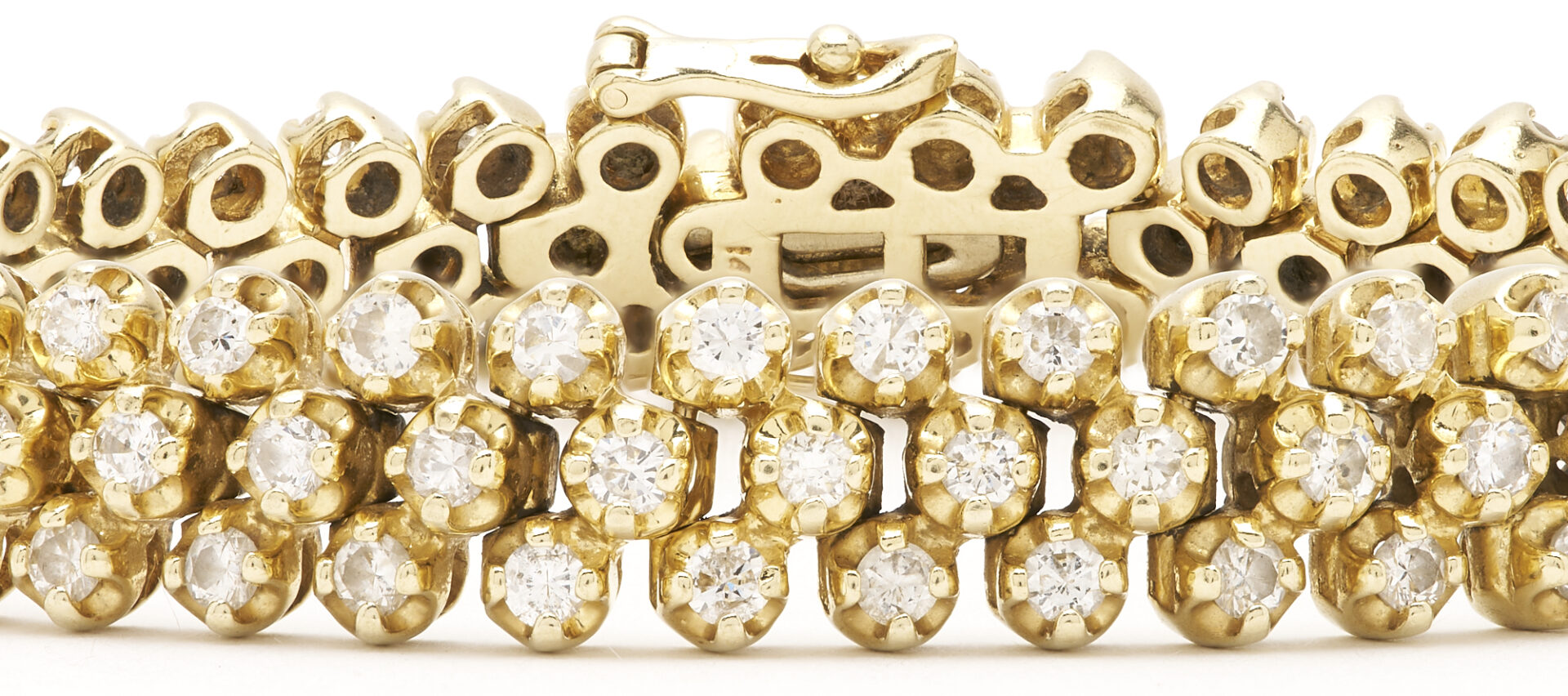 Lot 264: 14K Gold & Diamond Bracelet
