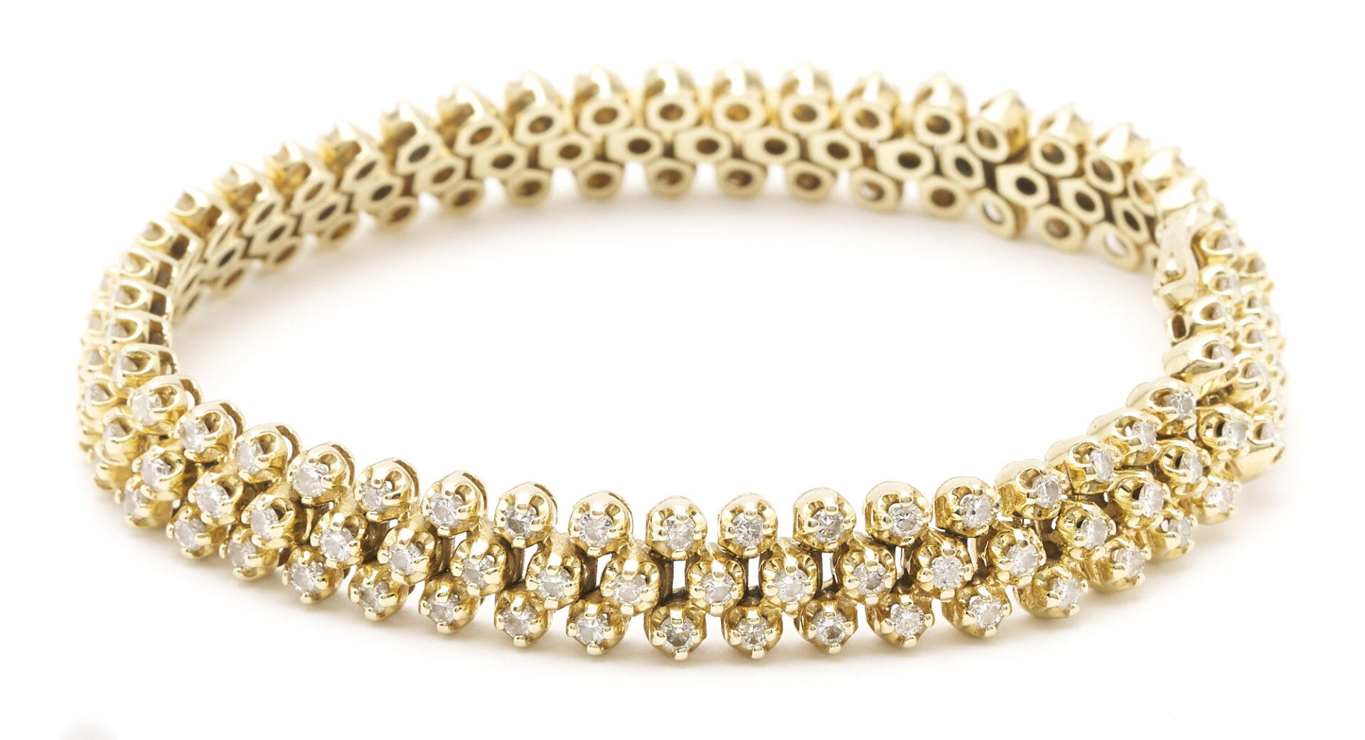 Lot 264: 14K Gold & Diamond Bracelet