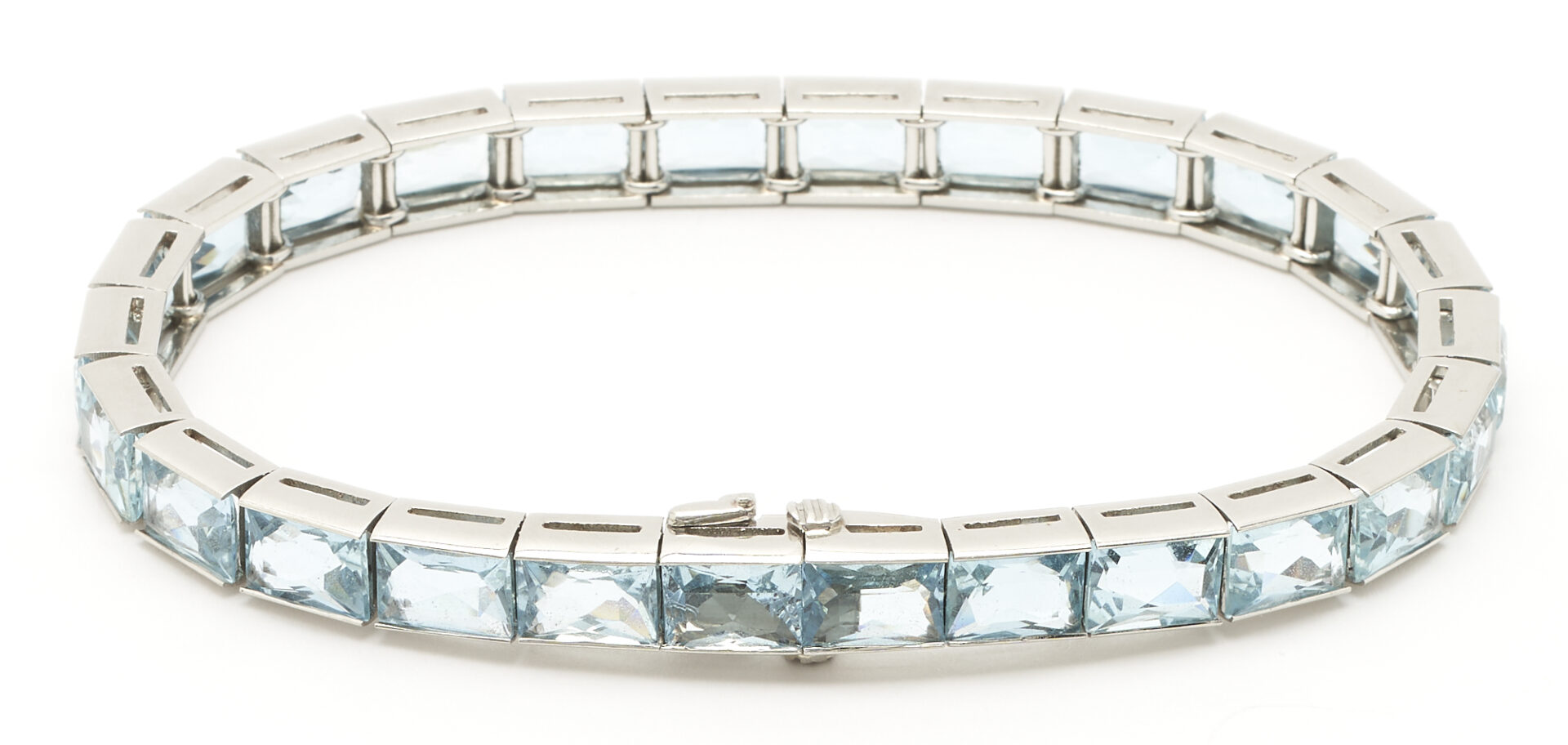 Lot 269: Platinum & Aquamarine Ring and Bracelet