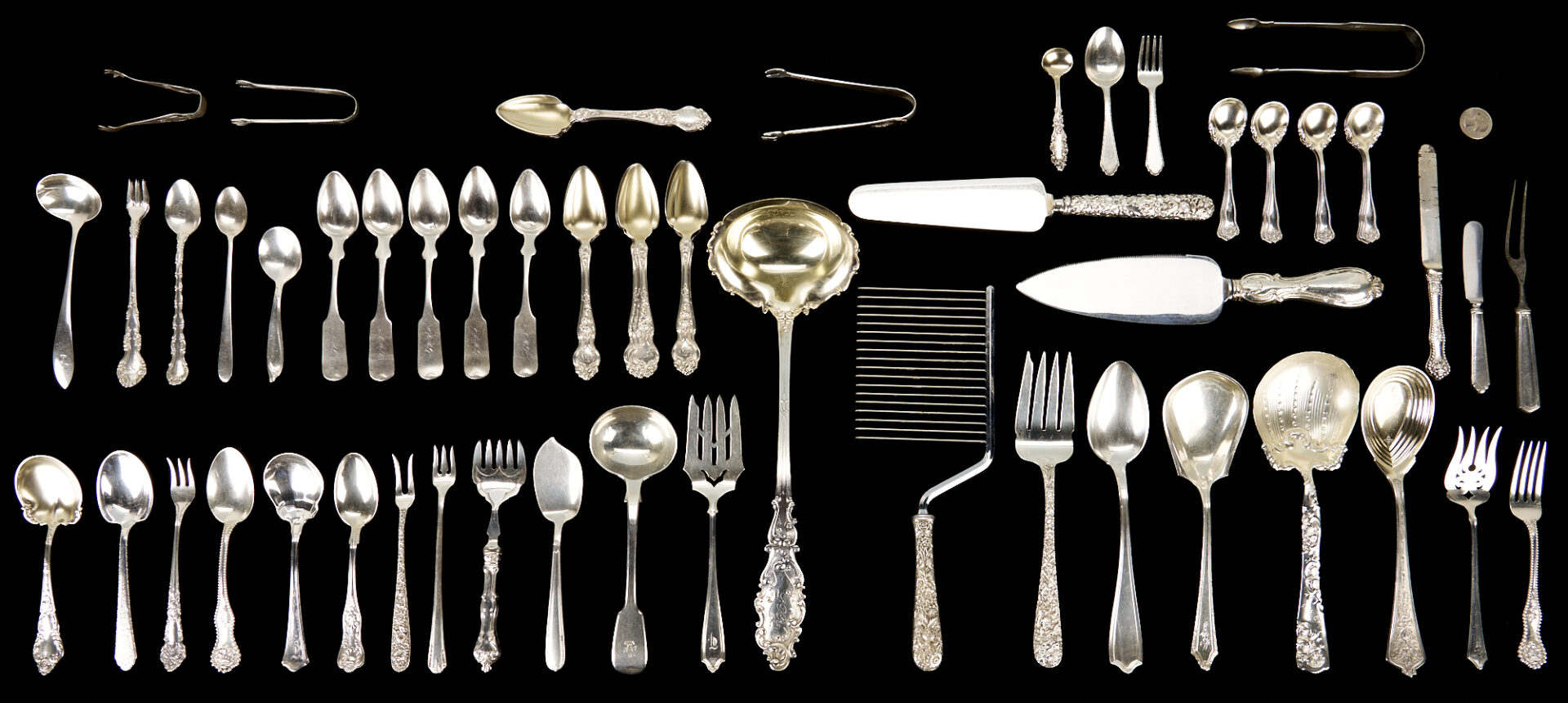 Lot 294: 68 pcs. Assorted Sterling & Coin Silver Flatware incl. Tennessee
