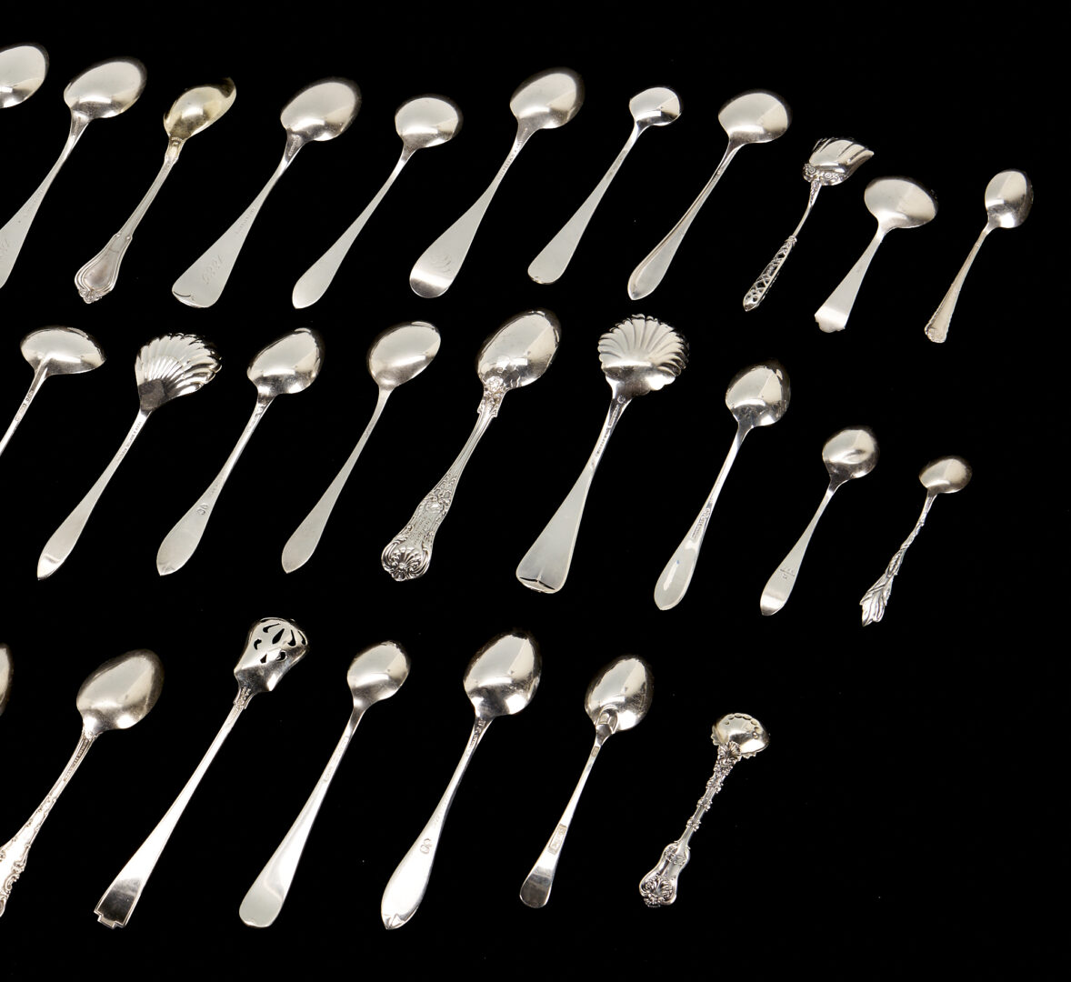 Lot 295: 87 Assorted Sterling Silver Flatware Items