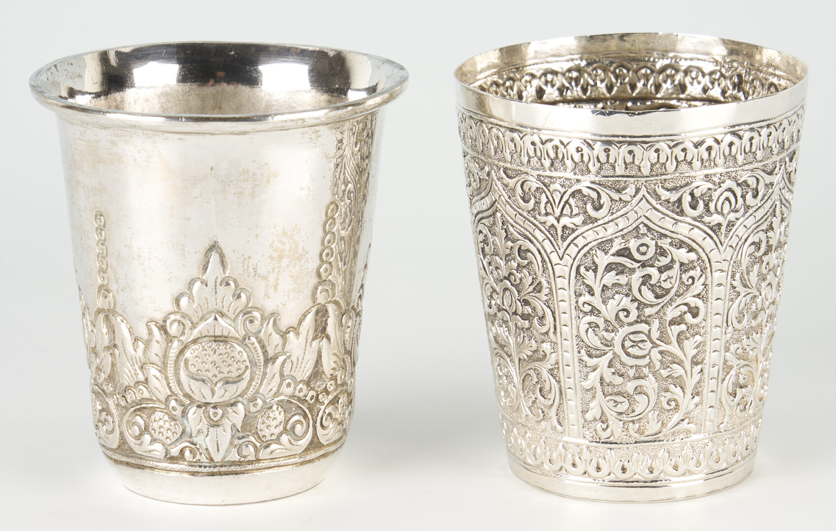 Lot 2: 4 Asian silver cups including Rifle Presentation Trophy Cup