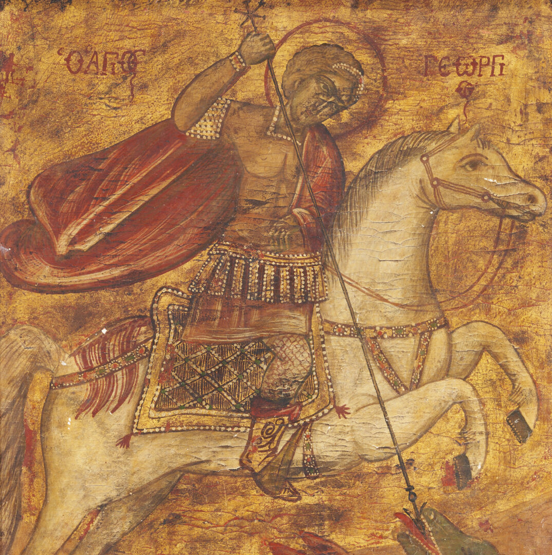 Lot 303: Greek Icon, St. George Slaying the Dragon