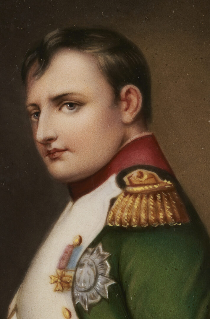 Lot 306: German Porcelain Plaque of Napoleon, Signed Wagner