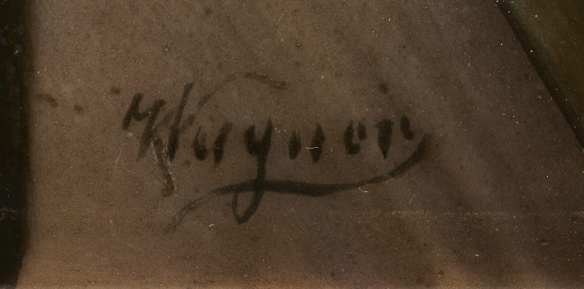Lot 306: German Porcelain Plaque of Napoleon, Signed Wagner