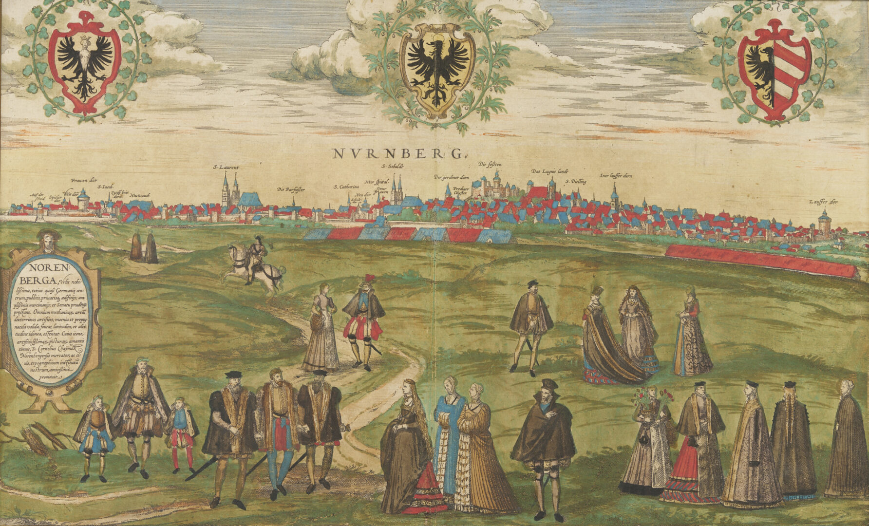 Lot 307: Two 16th C. European City View Prints, Braun and Hogenberg