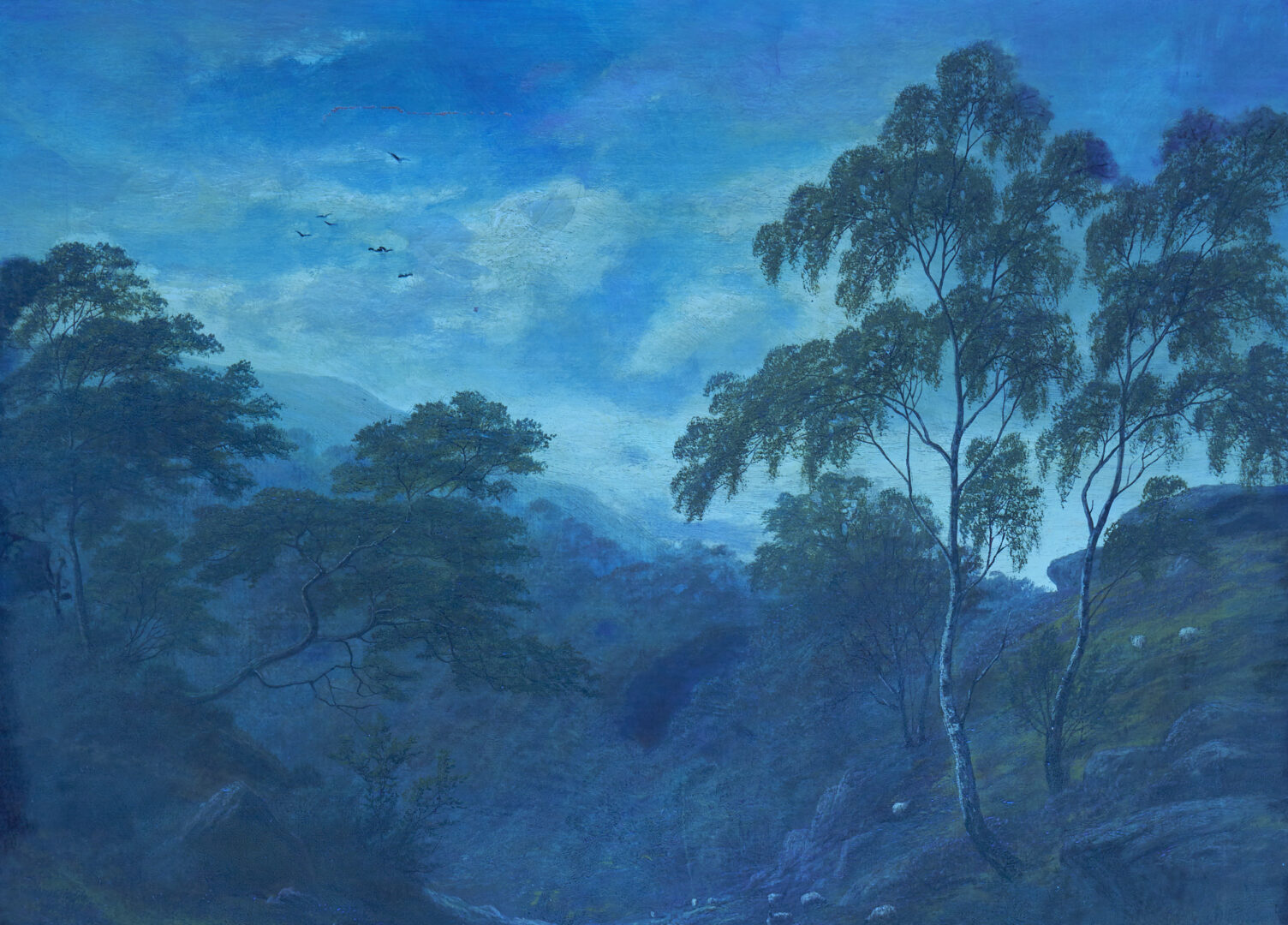 Lot 311: William Mellor, British Landscape with River Scene