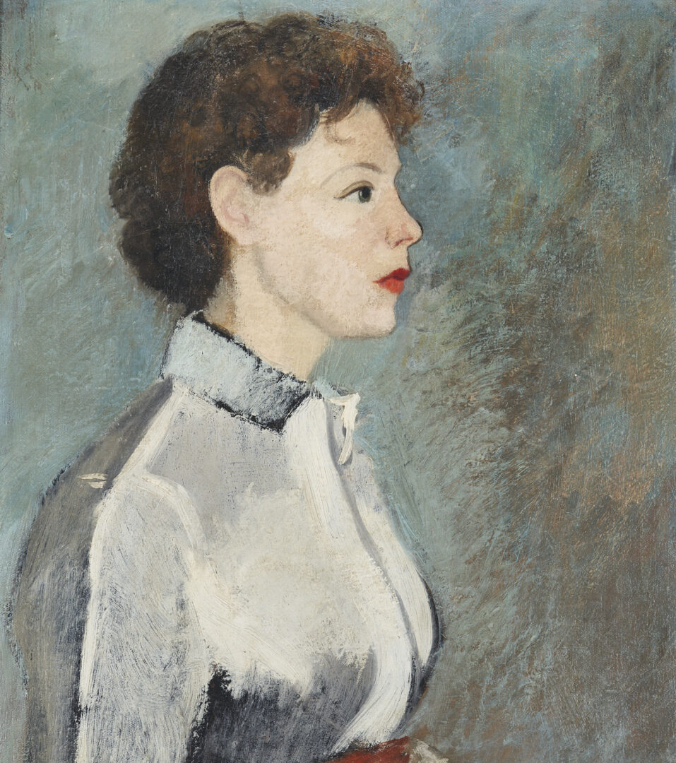 Lot 336: Isaac Soyer Oil on Canvas Painting of a Woman