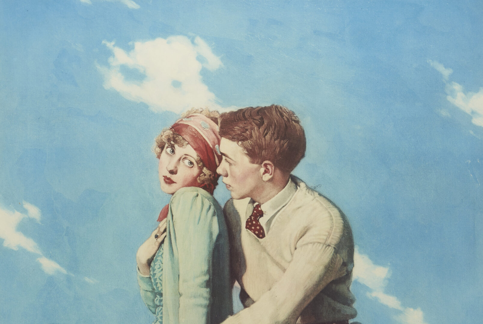 Lot 341: Norman Rockwell Signed Lithograph, Top of the World, 1928 Ladies' Home Journal Cover