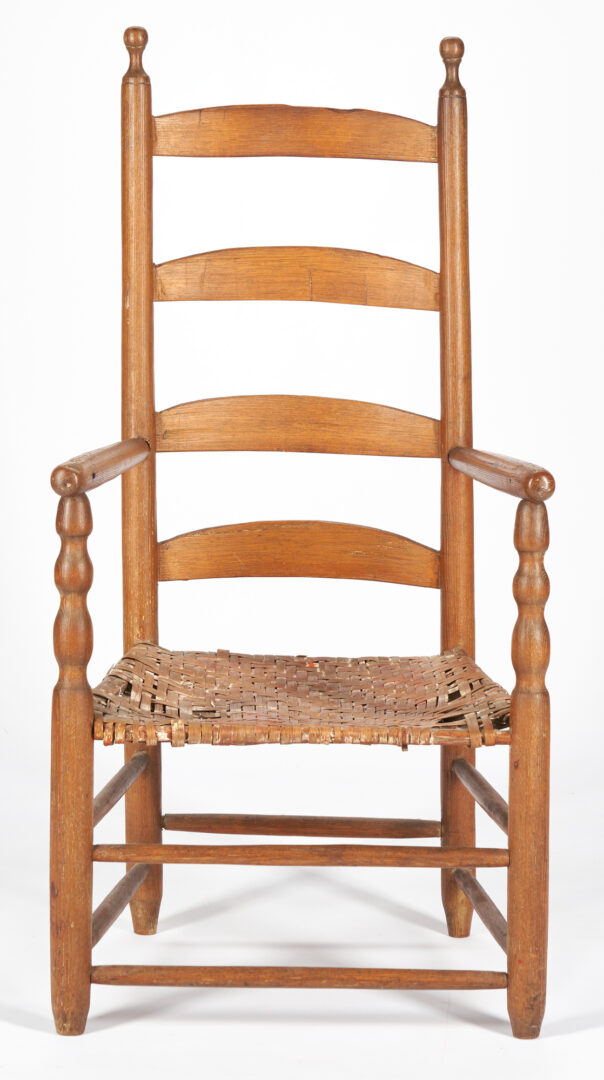 Lot 362: Early Tennessee Ladderback Chair & 2 More