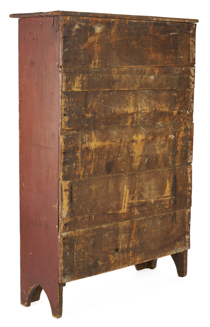 Lot 363: Mid-Atlantic Painted Standing Wall Cupboard, Early 19th c.