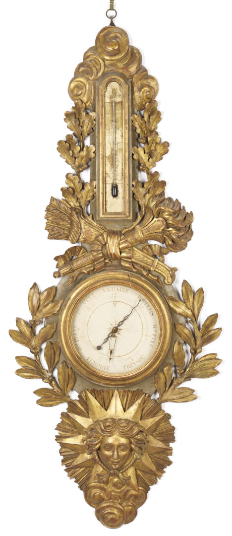 Lot 369: French Carved Giltwood Barometer