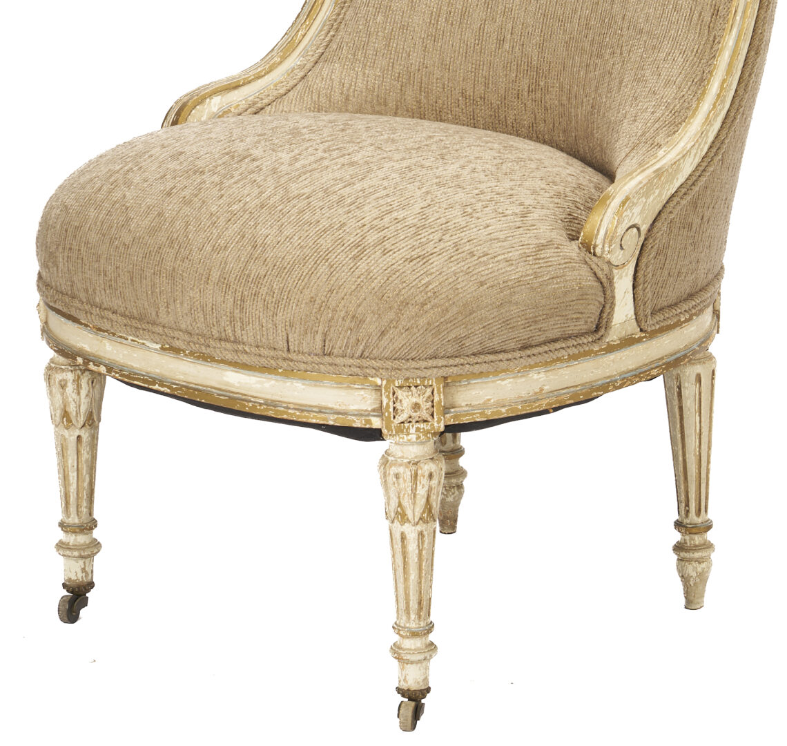 Lot 370: Pr. Of French Belle Epoque Upholstered Chairs