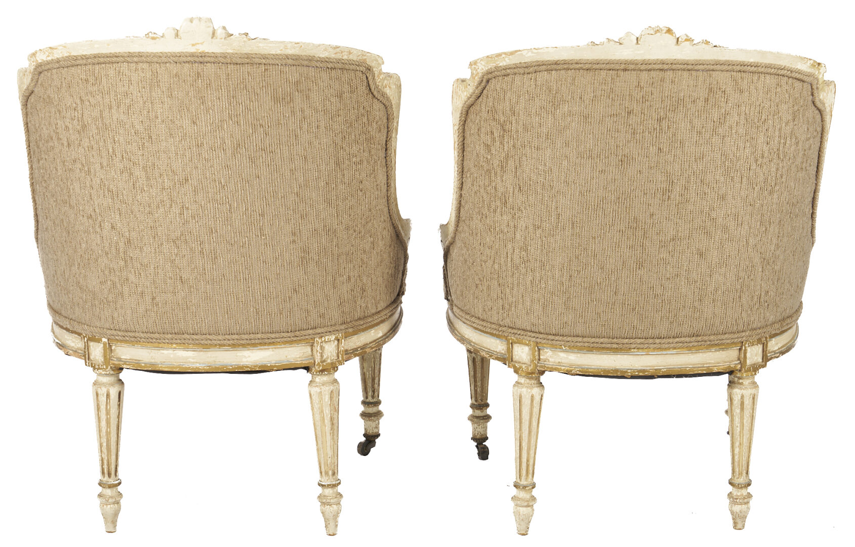Lot 370: Pr. Of French Belle Epoque Upholstered Chairs
