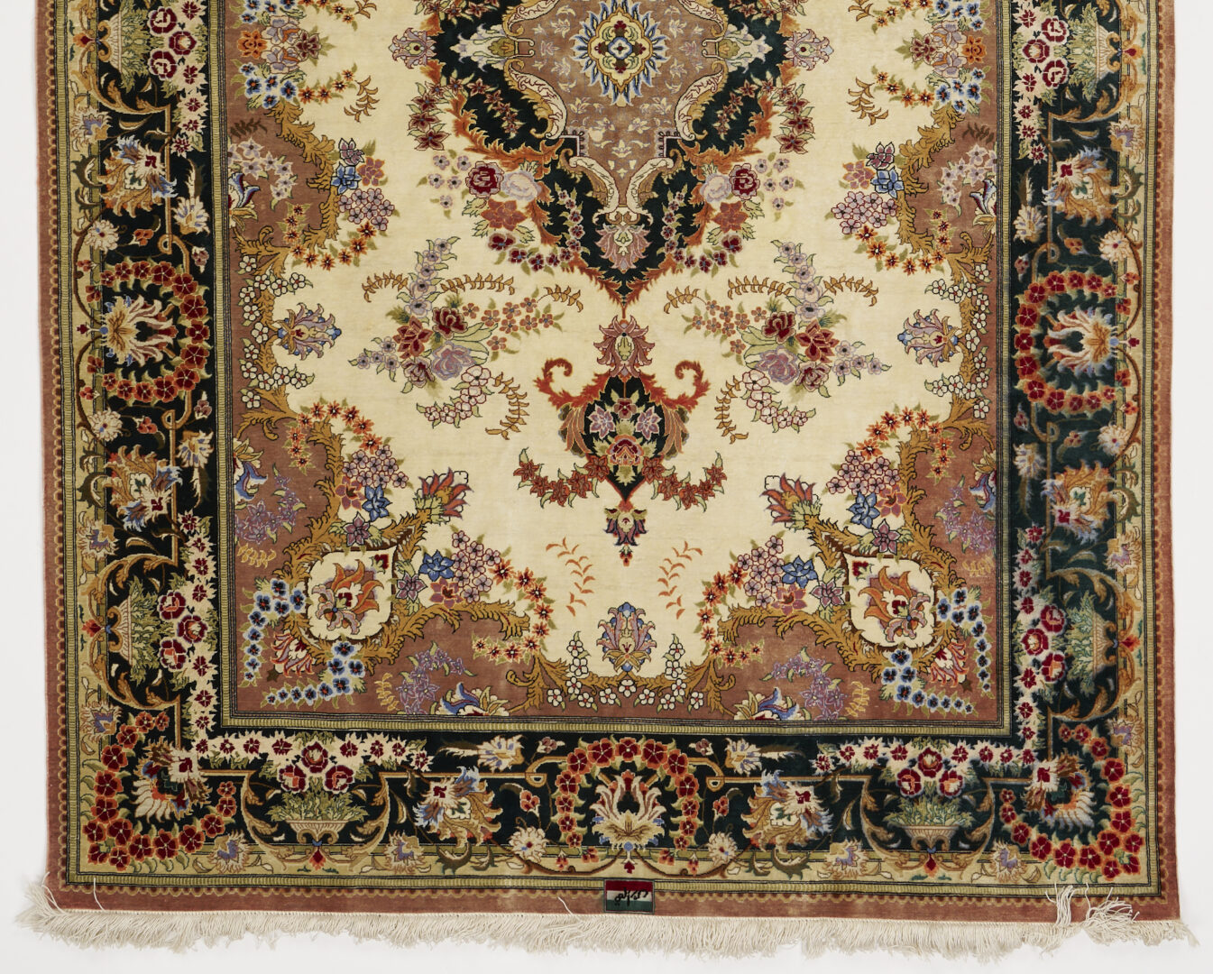 Lot 381: Finely Woven Iranian 'Qom' Silk Rug; Approx. 6' x 4'