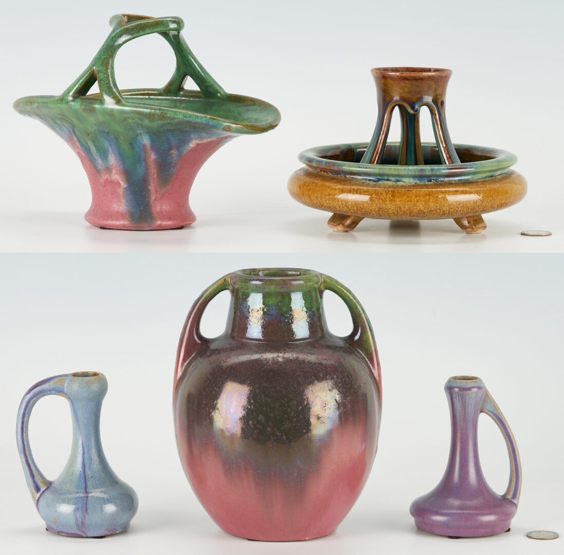 Lot 390: 5 Fulper Art Pottery Pieces